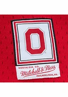 Mitchell and Ness Ohio State Buckeyes Mens Black Mesh Button Jersey