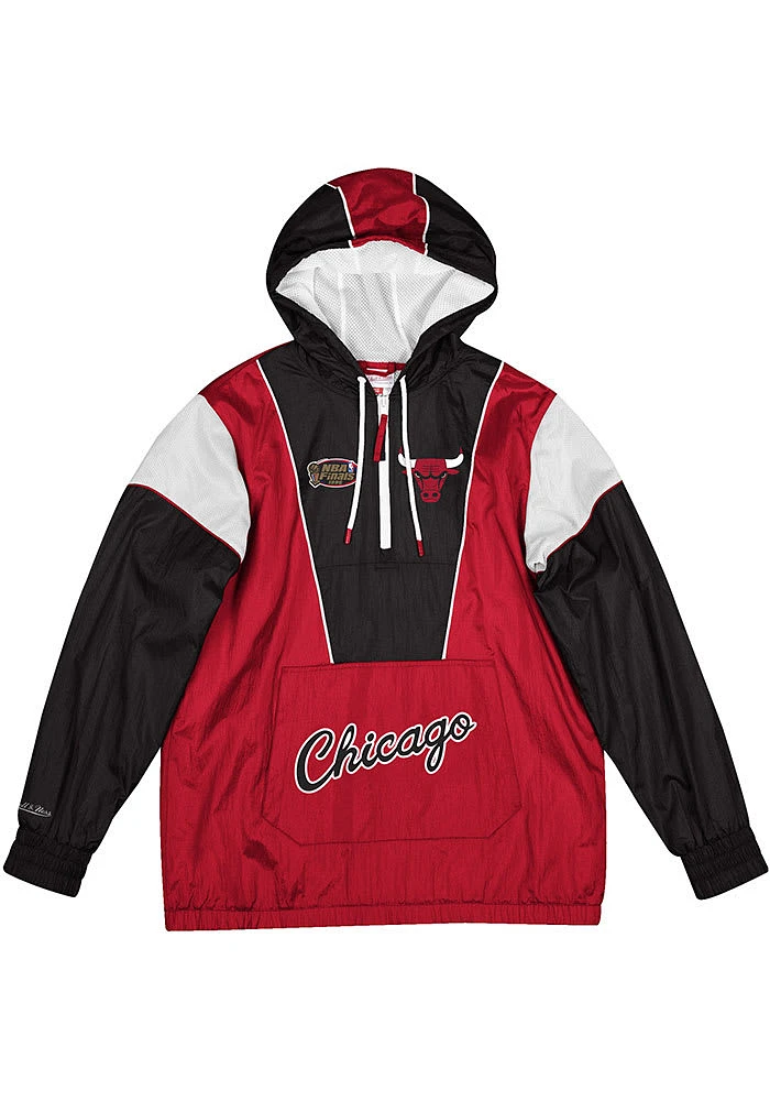 Mitchell and Ness Chicago Bulls Mens Red Highlight Reel Pullover Jackets