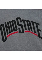 Mitchell and Ness Ohio State Buckeyes Mens Grey Snow Washed Long Sleeve Fashion Sweatshirt