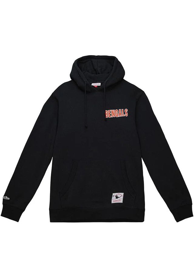 Mitchell and Ness Cincinnati Bengals Mens Black Illustrated Fashion Hood