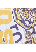Mitchell and Ness LSU Tigers White Jumbotron Short Sleeve Fashion T Shirt