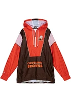 Mitchell and Ness Cleveland Browns Mens Brown HIGHLIGHT REEL ANORAK Pullover Jackets
