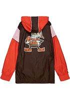 Mitchell and Ness Cleveland Browns Mens Brown HIGHLIGHT REEL ANORAK Pullover Jackets