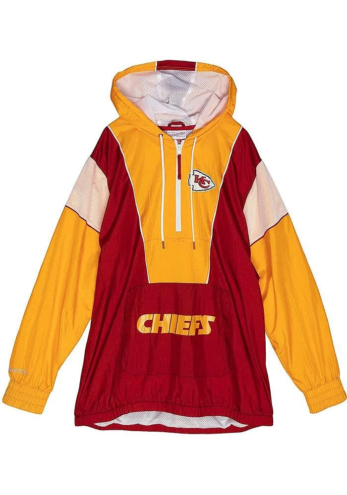 Mitchell and Ness Kansas City Chiefs Mens Red HIGHLIGHT REEL ANORAK Pullover Jackets