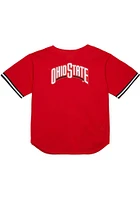 Mitchell and Ness Ohio State Buckeyes Mens Red Gametime Mesh Jersey