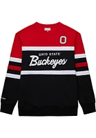 Mitchell and Ness Ohio State Buckeyes Mens Black Head Coach Long Sleeve Fashion Sweatshirt