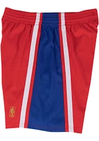 Mitchell and Ness Philadelphia 76ers Mens Red Contrast SWINGMAN Shorts