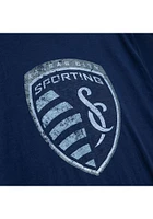 Mitchell and Ness Sporting Kansas City Navy Blue Legendary Slub Graphic Short Sleeve Fashion T Shi..