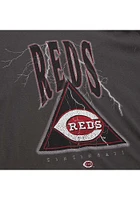 Mitchell and Ness Cincinnati Reds Womens Charcoal Logo Boyfriend Short Sleeve T-Shirt