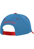 Mitchell and Ness Houston Rockets Light Blue Team Script 2.0 Pro Mens Snapback Hat