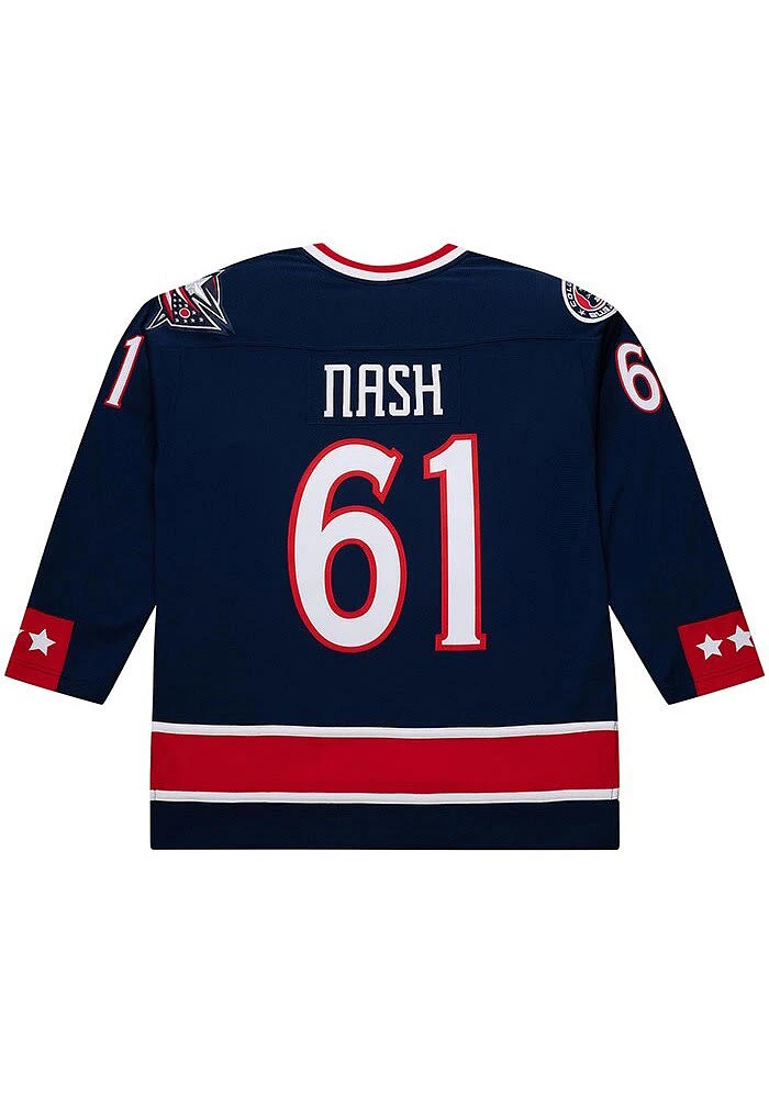 Mitchell and Ness Rick Nash Columbus Blue Jackets Mens Navy Throwback Hockey Jersey