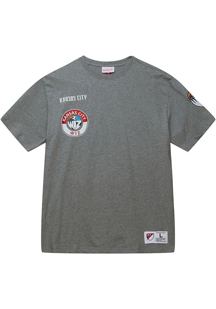 Mitchell and Ness Sporting Kansas CITY Grey COLLECTION Short Sleeve Fashion T Shirt