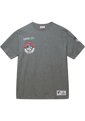 Mitchell and Ness Sporting Kansas CITY Grey COLLECTION Short Sleeve Fashion T Shirt
