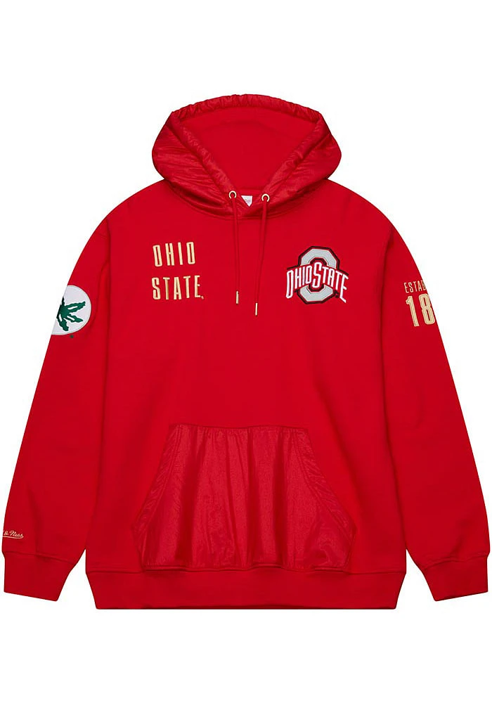 Mitchell and Ness Ohio State Buckeyes Mens Red OG 2 Fashion Hood