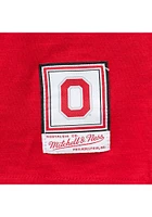 Mitchell and Ness Ohio State Buckeyes Red Legendary Slub Number One Logo Short Sleeve Fashion T Sh..