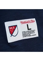 Mitchell and Ness Sporting Kansas City Navy Blue Playoff Win 2.0 Design Short Sleeve Fashion T Shi..