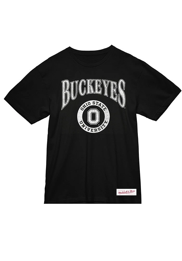 Mitchell and Ness Ohio State Buckeyes Black Legendary Slub Design Short Sleeve Fashion T Shirt