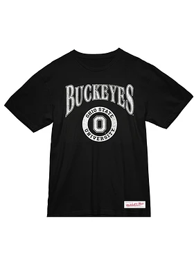 Mitchell and Ness Ohio State Buckeyes Black Legendary Slub Design Short Sleeve Fashion T Shirt