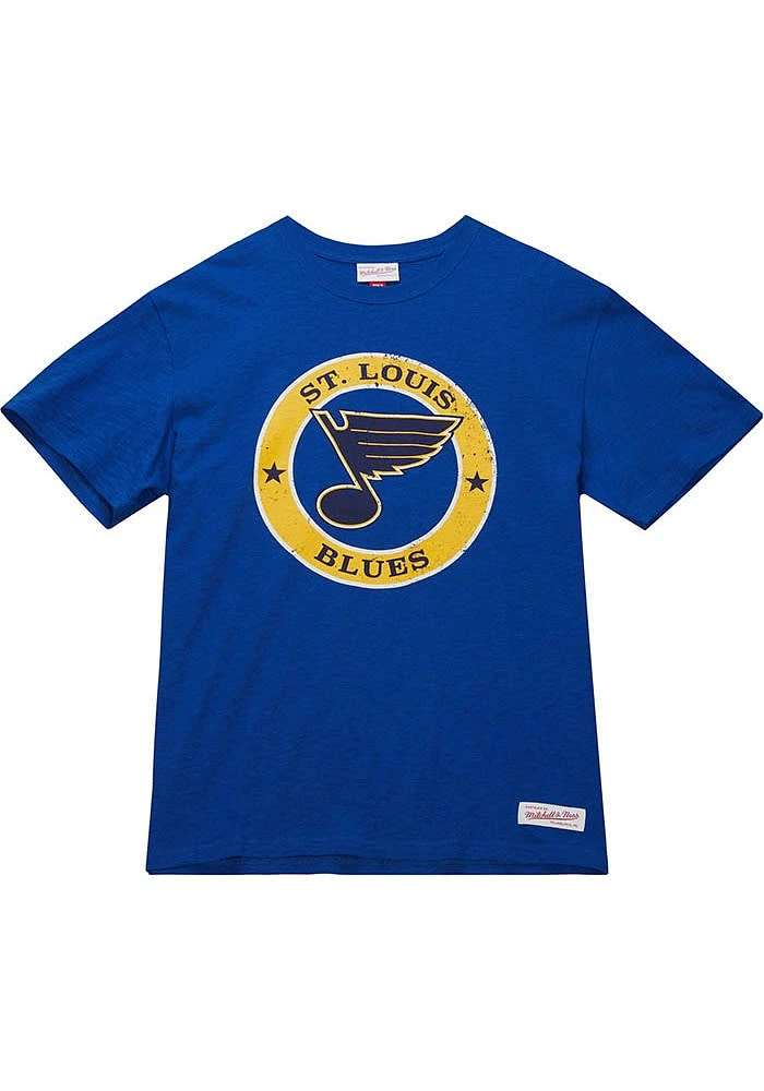 Mitchell and Ness St Louis Blues Blue LEGENDARY SLUB Short Sleeve Fashion T Shirt