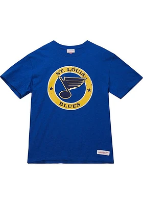 Mitchell and Ness St Louis Blues Blue LEGENDARY SLUB Short Sleeve Fashion T Shirt