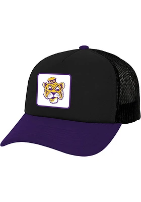Mitchell and Ness LSU Tigers Truck It Trucker Adjustable Hat - Black