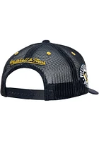 Mitchell and Ness Pittsburgh Penguins Team Seal Trucker Adjustable Hat - Navy Blue