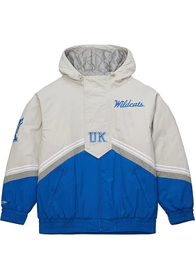 Mitchell and Ness Kentucky Wildcats Mens Grey Throw It Back Light Weight Jacket