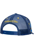 Mitchell and Ness St Louis Blues Team Seal Trucker Adjustable Hat - Blue