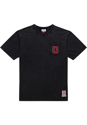 Mitchell and Ness Ohio State Buckeyes Black Pocket alt logo Short Sleeve Fashion T Shirt