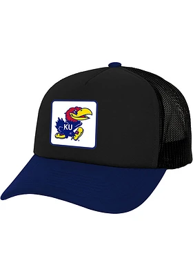 Mitchell and Ness Kansas Jayhawks Truck It Trucker Adjustable Hat - Black