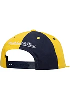 Mitchell and Ness Michigan Wolverines Yellow Pinwheel of Fortune Snapback Mens Snapback Hat