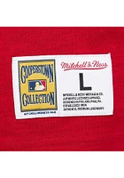 Mitchell and Ness Cincinnati Reds Red Legendary Slub Design Short Sleeve Fashion T Shirt