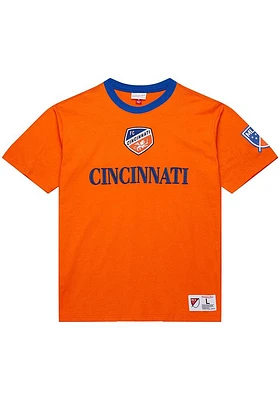 Mitchell and Ness FC Cincinnati Orange Team OG Current Logo Short Sleeve Fashion T Shirt