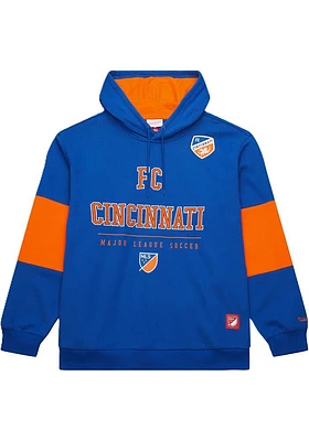 Mitchell and Ness FC Cincinnati Mens Blue Retro Fleece Fashion Hood