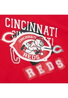 Mitchell and Ness Cincinnati Reds Womens Red Boxy Short Sleeve T-Shirt