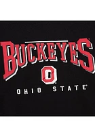 Mitchell and Ness Ohio State Buckeyes Mens Black Bowtie Drop Shadow Long Sleeve Crew Sweatshirt