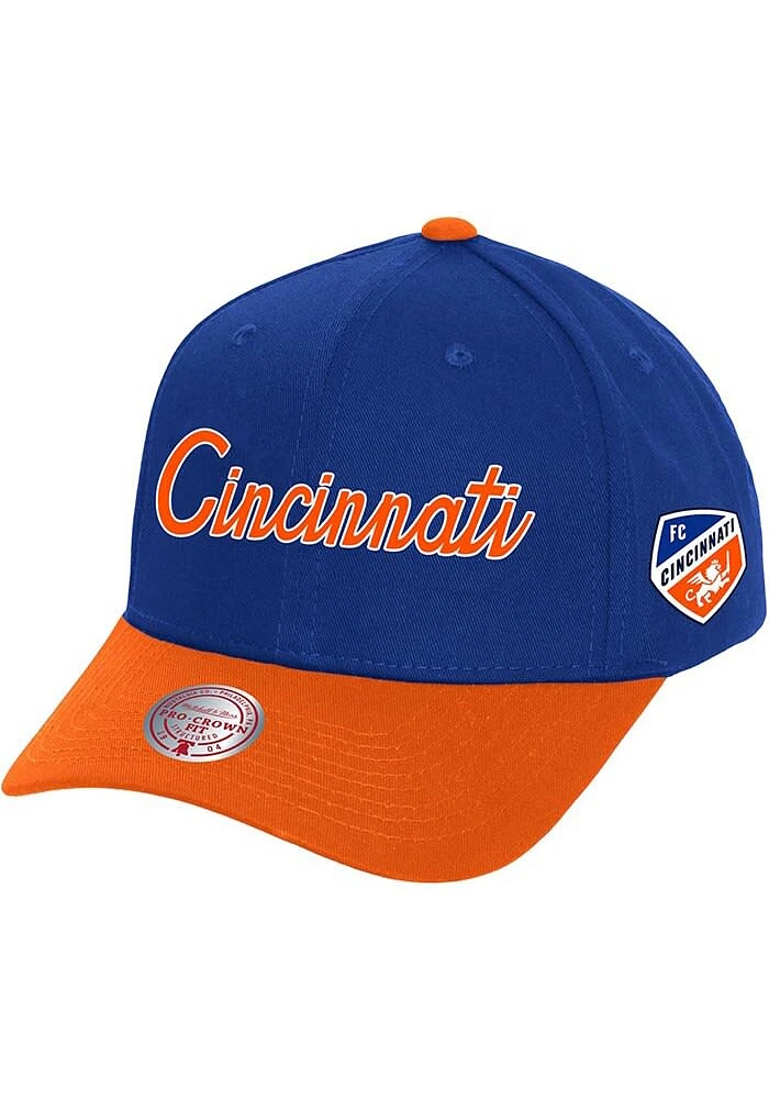 Mitchell and Ness FC Cincinnati 2T Team Script 2.0 Adjustable Hat - Blue