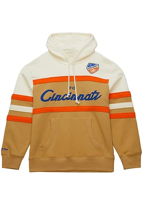 Mitchell and Ness FC Cincinnati Mens Tan Head Coach Fashion Hood