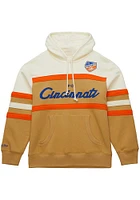 Mitchell and Ness FC Cincinnati Mens Tan Head Coach Fashion Hood