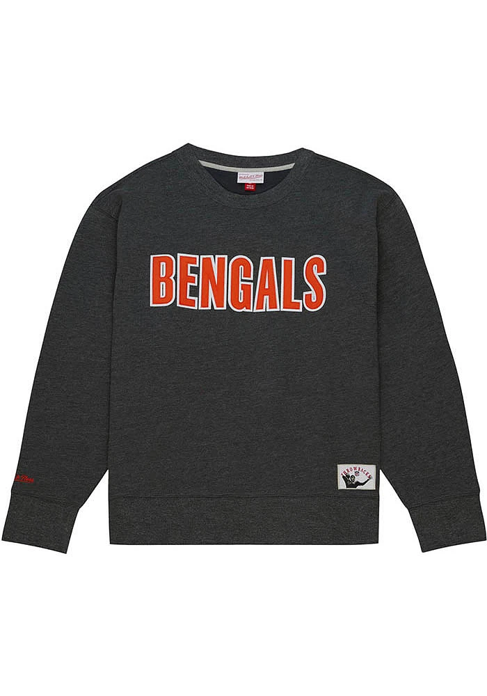 Mitchell and Ness Cincinnati Bengals Mens Black PLAYOFF WIN Long Sleeve Fashion Sweatshirt