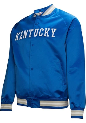 Mitchell and Ness Kentucky Wildcats Mens Blue Satin Light Weight Jacket