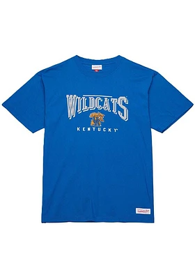 Mitchell and Ness Kentucky Wildcats Blue Bowtie Drop Shadow Short Sleeve T Shirt