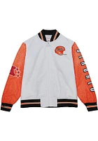 Mitchell and Ness Cincinnati Bengals Mens White Team Burst Warm Up Heavyweight Jacket