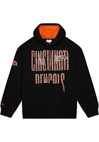 Mitchell and Ness Cincinnati Bengals Mens Black OG Fleece Fashion Hood