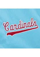 Mens St Louis Cardinals Mitchell and Ness Satin Heavyweight Jacket - Light Blue