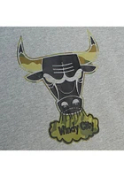 Mitchell and Ness Chicago Bulls Mens Grey Ghost Camo Fashion Hood