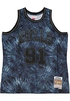 Dennis Rodman Chicago Bulls Mitchell and Ness Tie Dye Swingman Jersey