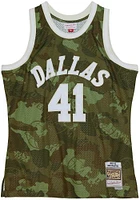 Dirk Nowitzki Dallas Mavericks Mitchell and Ness Ghost Camo Swingman Jersey