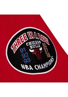 Mitchell and Ness Chicago Bulls Red Origins Varsity Short Sleeve T Shirt