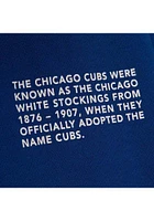 Mitchell and Ness Chicago Cubs Mens Blue Origins Fleece Fashion Hood